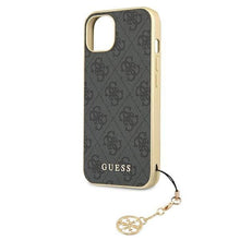 Заредете изображение във визуализатора на галерията – Guess GUHCP13MGF4GGR iPhone 13 6.1 "gray / gray hardcase 4G Charms Collection - TopMag
