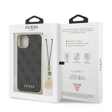 Заредете изображение във визуализатора на галерията – Guess GUHCP13MGF4GGR iPhone 13 6.1 "gray / gray hardcase 4G Charms Collection - TopMag
