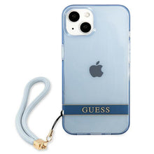 Заредете изображение във визуализатора на галерията – Guess GUHCP13MHTSGSB iPhone 13 6.1 "blue / blue hardcase Translucent Stap - TopMag
