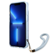 Заредете изображение във визуализатора на галерията – Guess GUHCP13MHTSGSB iPhone 13 6.1 "blue / blue hardcase Translucent Stap - TopMag
