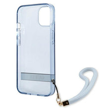 Заредете изображение във визуализатора на галерията – Guess GUHCP13MHTSGSB iPhone 13 6.1 "blue / blue hardcase Translucent Stap - TopMag

