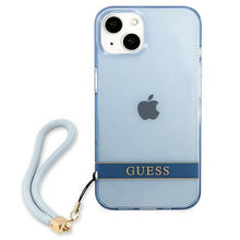 Заредете изображение във визуализатора на галерията – Guess GUHCP13SHTSGSB iPhone 13 mini 5,4 "blue / blue hardcase Translucent Stap - TopMag
