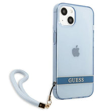 Заредете изображение във визуализатора на галерията – Guess GUHCP13SHTSGSB iPhone 13 mini 5,4 "blue / blue hardcase Translucent Stap - TopMag
