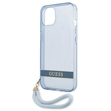 Заредете изображение във визуализатора на галерията – Guess GUHCP13SHTSGSB iPhone 13 mini 5,4 "blue / blue hardcase Translucent Stap - TopMag

