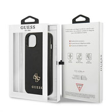 Заредете изображение във визуализатора на галерията – Guess GUHCP13SPS4MK iPhone 13 mini 5,4 "black / black hardcase Saffiano 4G Small Metal Logo - TopMag
