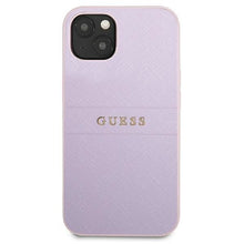 Заредете изображение във визуализатора на галерията – Guess GUHCP13SPSASBPU iPhone 13 mini 5,4 "purple / purple Saffiano Hot Stamp &amp; Metal Logo - TopMag
