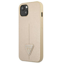 Заредете изображение във визуализатора на галерията – Guess GUHCP13SPSATLE iPhone 13 mini 5,4 "beige / beige hardcase SaffianoTriangle Logo - TopMag
