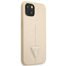 Заредете изображение във визуализатора на галерията – Guess GUHCP13SPSATLE iPhone 13 mini 5,4 "beige / beige hardcase SaffianoTriangle Logo - TopMag
