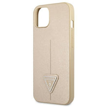 Заредете изображение във визуализатора на галерията – Guess GUHCP13SPSATLE iPhone 13 mini 5,4 "beige / beige hardcase SaffianoTriangle Logo - TopMag
