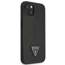 Заредете изображение във визуализатора на галерията – Guess GUHCP13SPSATLK iPhone 13 mini 5,4 "black / black hardcase SaffianoTriangle Logo - TopMag

