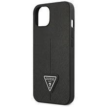 Заредете изображение във визуализатора на галерията – Guess GUHCP13SPSATLK iPhone 13 mini 5,4 "black / black hardcase SaffianoTriangle Logo - TopMag
