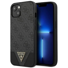 Заредете изображение във визуализатора на галерията – Guess GUHCP13SPU4GHBK iPhone 13 Mini 5,4 "gray / gray hardcase 4G Triangle Collection - TopMag
