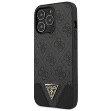 Заредете изображение във визуализатора на галерията – Guess GUHCP13XPU4GHBK iPhone 13 Pro Max 6,7" szary/grey hardcase 4G Triangle Collection - TopMag
