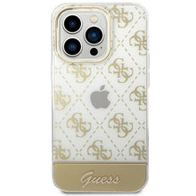 Заредете изображение във визуализатора на галерията – Guess GUHCP14LHG4MHG iPhone 14 Pro 6.1 "gold / gold hardcase 4G Pattern Script - TopMag
