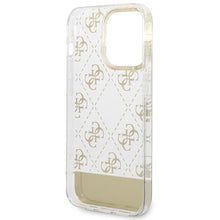Заредете изображение във визуализатора на галерията – Guess GUHCP14LHG4MHG iPhone 14 Pro 6.1 "gold / gold hardcase 4G Pattern Script - TopMag
