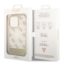 Заредете изображение във визуализатора на галерията – Guess GUHCP14LHG4MHG iPhone 14 Pro 6.1 "gold / gold hardcase 4G Pattern Script - TopMag
