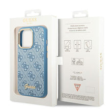Заредете изображение във визуализатора на галерията – Guess GUHCP14LHG4SHB iPhone 14 Pro 6.1 "blue / blue hard case 4G Vintage Gold Logo - TopMag
