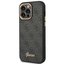 Заредете изображение във визуализатора на галерията – Guess GUHCP14LHG4SHK iPhone 14 Pro 6.1 "black / black hard case 4G Vintage Gold Logo - TopMag
