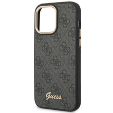 Заредете изображение във визуализатора на галерията – Guess GUHCP14LHG4SHK iPhone 14 Pro 6.1 "black / black hard case 4G Vintage Gold Logo - TopMag
