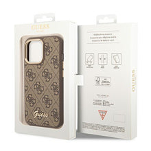 Заредете изображение във визуализатора на галерията – Guess GUHCP14LHG4SHW iPhone 14 Pro 6.1 "brown / brown hard case 4G Vintage Gold Logo - TopMag
