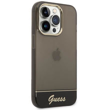 Заредете изображение във визуализатора на галерията – Guess GUHCP14LHGCOK iPhone 14 Pro 6.1 "black / black hardcase Translucent - TopMag
