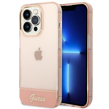 Заредете изображение във визуализатора на галерията – Guess GUHCP14LHGCOP iPhone 14 Pro 6.1 "pink / pink hardcase Translucent - TopMag
