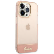 Заредете изображение във визуализатора на галерията – Guess GUHCP14LHGCOP iPhone 14 Pro 6.1 "pink / pink hardcase Translucent - TopMag
