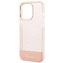Заредете изображение във визуализатора на галерията – Guess GUHCP14LHGCOP iPhone 14 Pro 6.1 "pink / pink hardcase Translucent - TopMag
