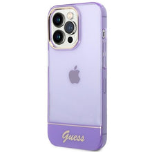 Заредете изображение във визуализатора на галерията – Guess GUHCP14LHGCOU iPhone 14 Pro 6.1 "purple / purple hardcase Translucent - TopMag

