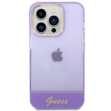 Заредете изображение във визуализатора на галерията – Guess GUHCP14LHGCOU iPhone 14 Pro 6.1 "purple / purple hardcase Translucent - TopMag
