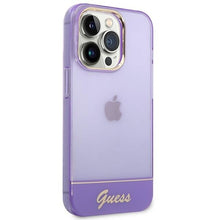 Заредете изображение във визуализатора на галерията – Guess GUHCP14LHGCOU iPhone 14 Pro 6.1 "purple / purple hardcase Translucent - TopMag

