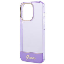 Заредете изображение във визуализатора на галерията – Guess GUHCP14LHGCOU iPhone 14 Pro 6.1 "purple / purple hardcase Translucent - TopMag
