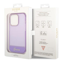 Заредете изображение във визуализатора на галерията – Guess GUHCP14LHGCOU iPhone 14 Pro 6.1 "purple / purple hardcase Translucent - TopMag
