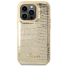 Заредете изображение във визуализатора на галерията – Guess GUHCP14LHGCRHD iPhone 14 Pro 6.1 "gold / gold hardcase Croco Collection - TopMag
