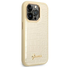 Заредете изображение във визуализатора на галерията – Guess GUHCP14LHGCRHD iPhone 14 Pro 6.1 "gold / gold hardcase Croco Collection - TopMag
