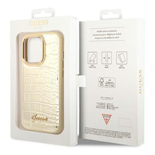 Заредете изображение във визуализатора на галерията – Guess GUHCP14LHGCRHD iPhone 14 Pro 6.1 "gold / gold hardcase Croco Collection - TopMag
