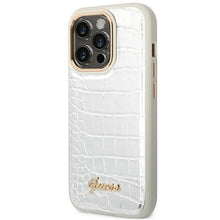 Заредете изображение във визуализатора на галерията – Guess GUHCP14LHGCRHS iPhone 14 Pro 6.1 "silver / silver hardcase Croco Collection
