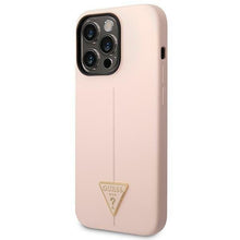 Заредете изображение във визуализатора на галерията – Guess GUHCP14LSLTGP iPhone 14 Pro 6.1" pink/pink hardcase Silicone Triangle
