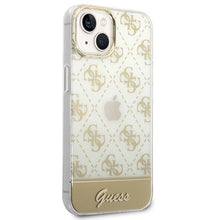 Заредете изображение във визуализатора на галерията – Guess GUHCP14MHG4MHG iPhone 14 Plus 6.7 "gold / gold hardcase 4G Pattern Script - TopMag
