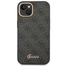 Заредете изображение във визуализатора на галерията – Guess GUHCP14MHG4SHK iPhone 14 Plus 6.7 "black / black hard case 4G Vintage Gold Logo - TopMag
