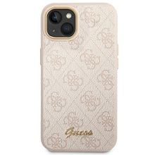 Заредете изображение във визуализатора на галерията – Guess GUHCP14MHG4SHP iPhone 14 Plus 6.7 "pink / pink hard case 4G Vintage Gold Logo - TopMag

