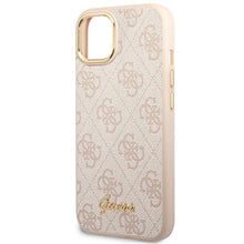 Заредете изображение във визуализатора на галерията – Guess GUHCP14MHG4SHP iPhone 14 Plus 6.7 "pink / pink hard case 4G Vintage Gold Logo - TopMag
