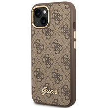 Заредете изображение във визуализатора на галерията – Guess GUHCP14MHG4SHW iPhone 14 Plus 6.7 "brown / brown hard case 4G Vintage Gold Logo - TopMag
