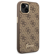 Заредете изображение във визуализатора на галерията – Guess GUHCP14MHG4SHW iPhone 14 Plus 6.7 "brown / brown hard case 4G Vintage Gold Logo - TopMag

