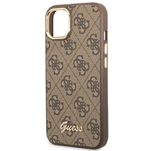 Заредете изображение във визуализатора на галерията – Guess GUHCP14MHG4SHW iPhone 14 Plus 6.7 "brown / brown hard case 4G Vintage Gold Logo - TopMag
