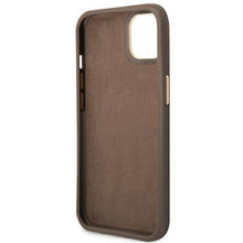Заредете изображение във визуализатора на галерията – Guess GUHCP14MHG4SHW iPhone 14 Plus 6.7 "brown / brown hard case 4G Vintage Gold Logo - TopMag
