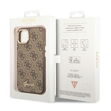 Заредете изображение във визуализатора на галерията – Guess GUHCP14MHG4SHW iPhone 14 Plus 6.7 "brown / brown hard case 4G Vintage Gold Logo - TopMag

