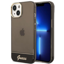 Заредете изображение във визуализатора на галерията – Guess GUHCP14MHGCOK iPhone 14 Plus 6.7 "black / black hardcase Translucent - TopMag
