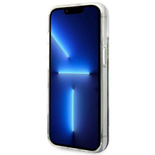 Заредете изображение във визуализатора на галерията – Guess GUHCP14MLFLSB iPhone 14 Plus 6.7 "blue / blue hardcase Flower Liquid Glitter - TopMag
