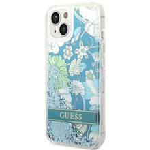 Заредете изображение във визуализатора на галерията – Guess GUHCP14MLFLSN iPhone 14 Plus 6.7 "green / green hardcase Flower Liquid Glitter - TopMag

